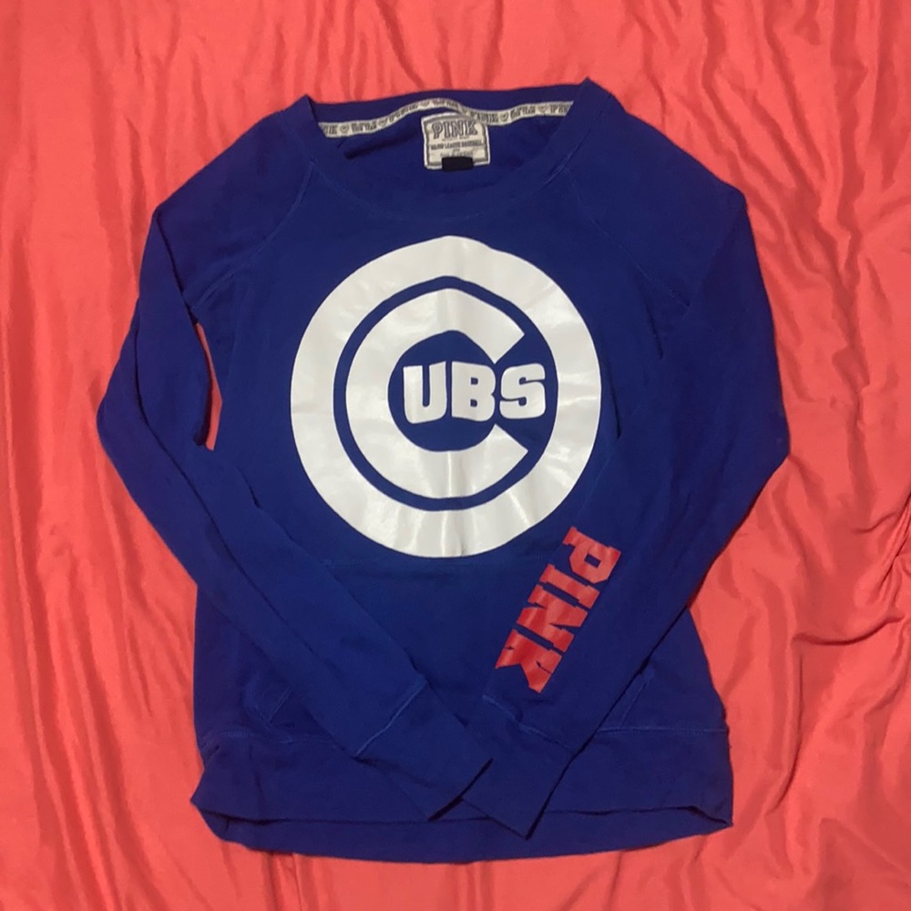 Blue Major League Baseball PINK VICTORIAS SECRET crew neck /small